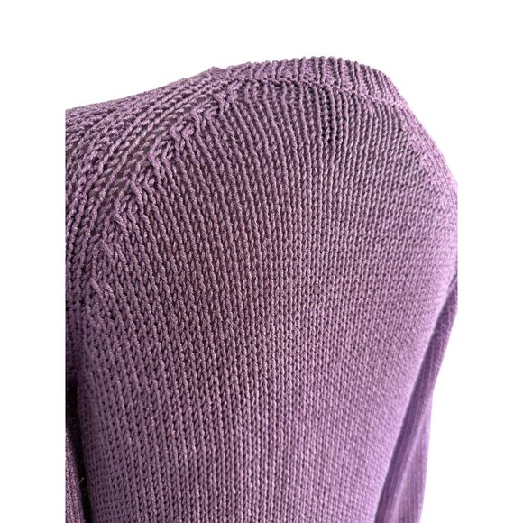 J CREW Holiday Purple Metallic Crewneck Sweater Size XS - Picture 4 of 9